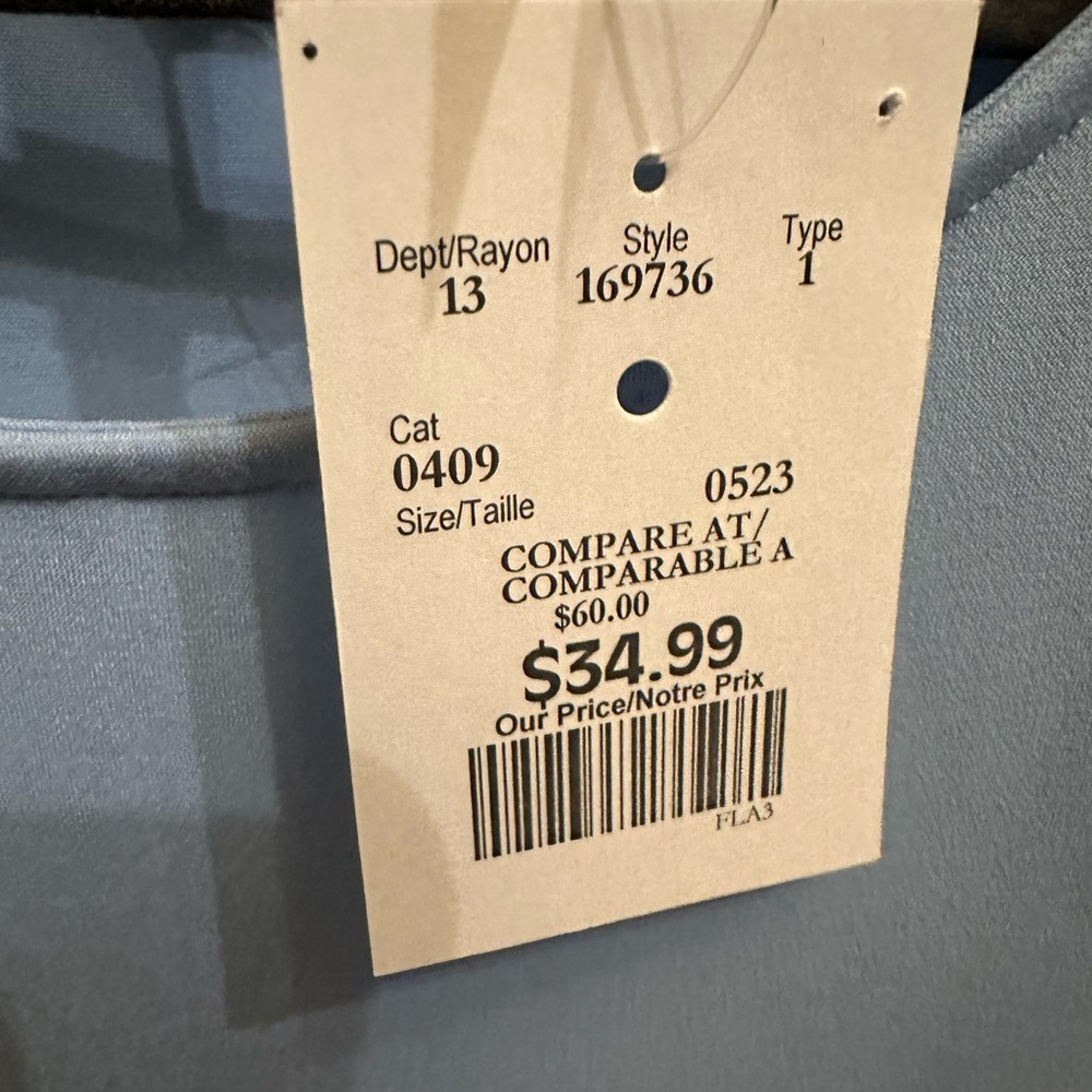 Calvin Klein Soft Blue Blouse - Picture 3 of 4